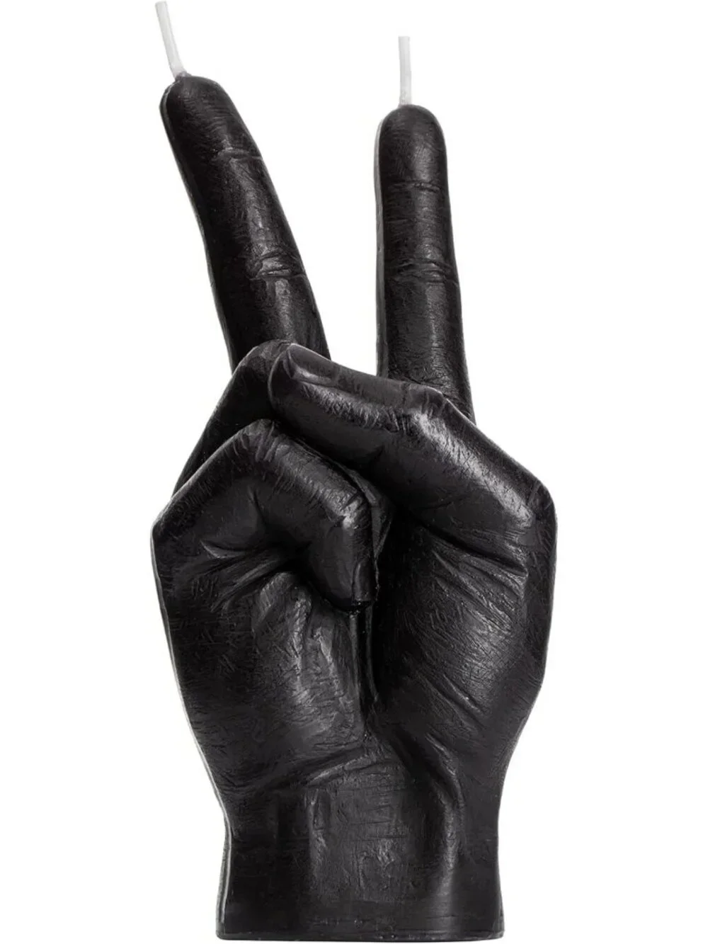Hand Gesture Peace Sign Candle - Decorative Finger Sculpture for Home Decor